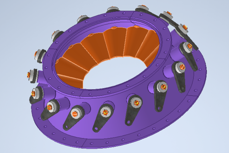 Model CAD układu turbiny wodnej Kaplana 90 kW